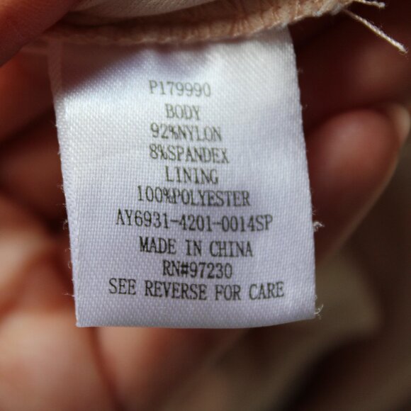 Almost Famous Light Pink Floral Butterfly Mesh Sheer Short Sleeve Blouse Large - Picture 10 of 11